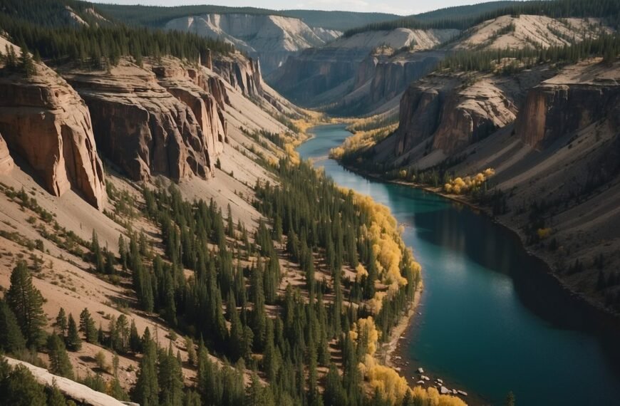 National Parks in USA with a big lake and beautiful mountains